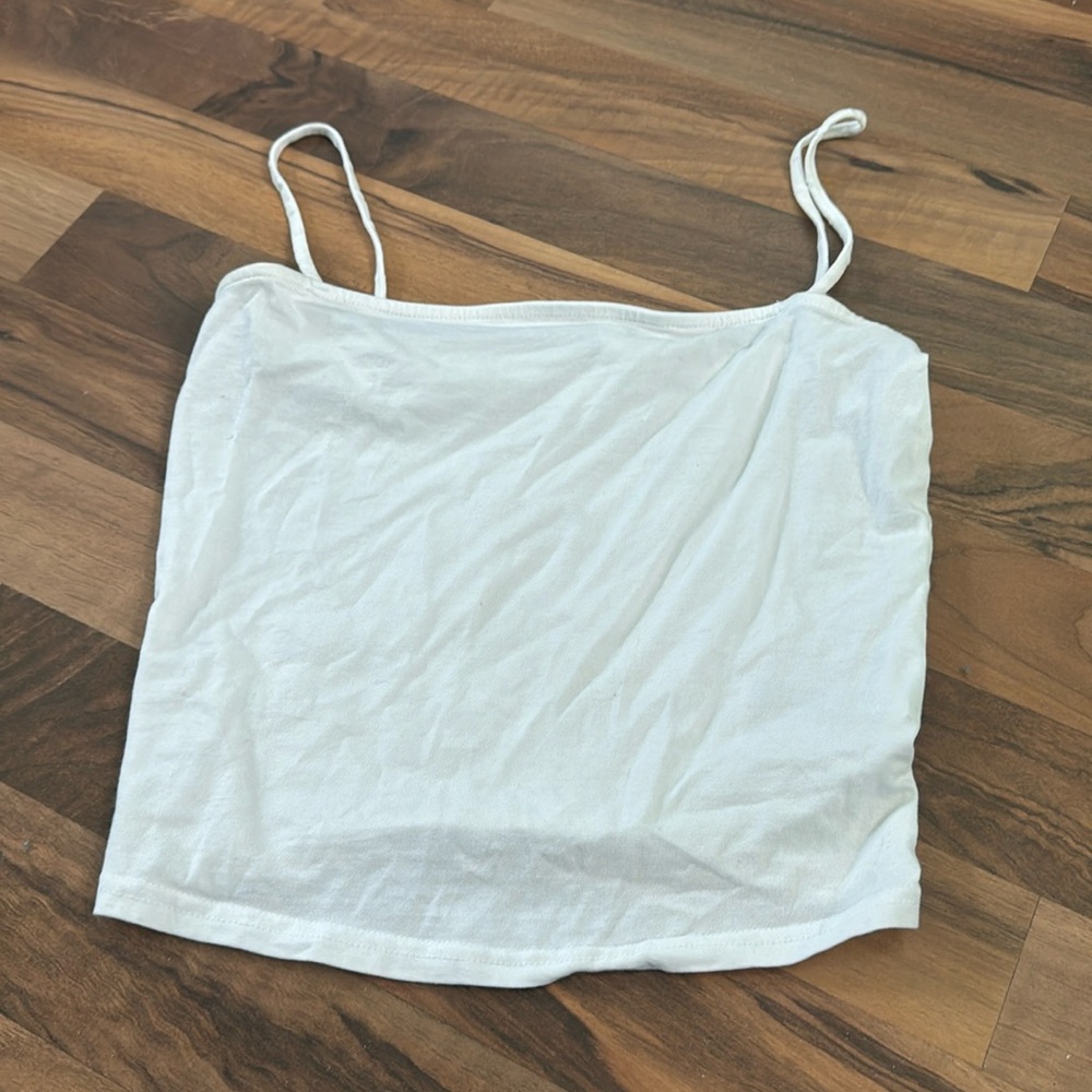 White cami crop top